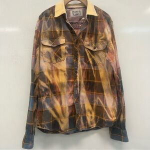 Franklin Flannels bleached reverse dyed up cycled flannel M